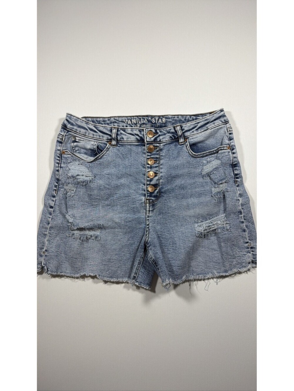 Vanilla Star High Rise Midi Denim Shorts Size 15